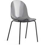 Academy Transparent Chair - Matte Black / Transparent Smoke Grey