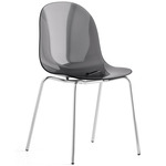 Academy Transparent Chair - Chrome / Transparent Smoke Grey