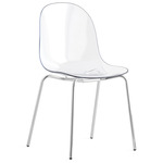 Academy Transparent Chair - Chrome / Transparent