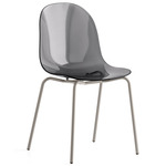 Academy Transparent Chair - Matte Taupe / Transparent Smoke Grey