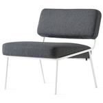 Sixty Crossweave Lounge Chair - Matte Optic White / Black Crossweave