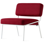 Sixty Crossweave Lounge Chair - Matte Optic White / Burgundy Crossweave