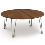 Essentials Round Coffee Table - Silver / Saddle Cherry