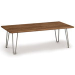 Essentials Rectangle Coffee Table - Silver / Saddle Cherry