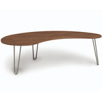 Essentials Kidney Coffee Table - Silver / Saddle Cherry