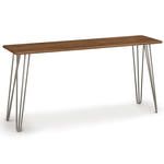 Essentials Console Table - Silver / Saddle Cherry