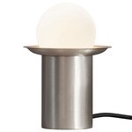 Janed Table Lamp - Satin Nickel / Opal