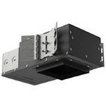 E4 Pro 4IN Square Flanged Wall Wash New Construction Housing - Black Powder Coat