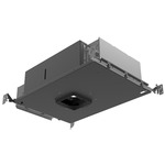 E4 Pro 4IN SQ ADJ Flangeless Adjustable Wood Ceiling Housing - Black Powder Coat