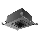 E4 Pro 4IN RD Adj Flangeless Adjustable Wood Ceiling Housing - Black Powder Coat