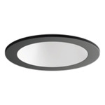 Entra CL 2IN Round Flanged Trim / Remodel Housing - Black / White