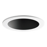 Entra CL 2IN Round Flanged Trim / Remodel Housing - White / Black