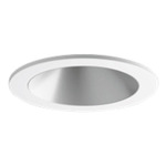 Entra CL 2IN Round Flanged Trim / Remodel Housing - White / Satin Silver