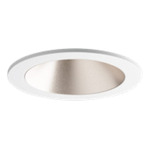 Entra CL 2IN Round Flanged Trim / Remodel Housing - White / Champagne