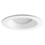 Entra CL 2IN Round Flanged Trim / Remodel Housing - White / White
