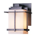 Tourou Small Outdoor Wall Sconce - Coastal Natural Iron / Opal