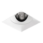 Entra CL 2IN Square Flangeless Trim / Remodel Housing - White