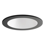 Entra CL 2IN Round Flanged Trim - Black / White