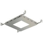 Amigo 6IN SQ Trimless New Construction Mounting Plate - Silver