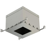 Amigo 6 inch SQ  Trimless New Construction IC Airtight Housing - Silver