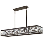 Jolie Linear Chandelier - Black Oxide / Clear