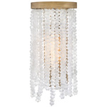 Dune Wall Sconce - Burnished Gold / White