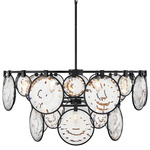 Nala Multi Tier Chandelier - Black / Crystal