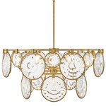 Nala Multi Tier Chandelier - Heritage Brass / Crystal