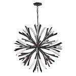 Vida Orb Chandelier - Graphite / Crystal