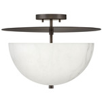 Inez Ceiling Light - Black Oxide / Cloudstone Glass