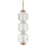 Reign Convertible Pendant - Lacquered Brass / Clear