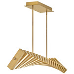 Stitch Linear Chandelier - Lacquered Brass