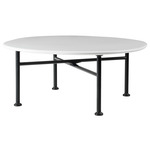 Carmel Medium Outdoor Coffee Table - Black / Clam White