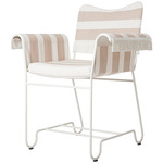 Tropique Outdoor Dining Chair - White / Leslie Stripe 40