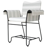 Tropique Outdoor Dining Chair - Black / Leslie Stripe 20