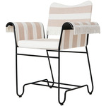 Tropique Outdoor Dining Chair - Black / Leslie Stripe 40