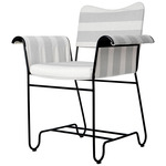 Tropique Outdoor Dining Chair - Black / Leslie Stripe 20