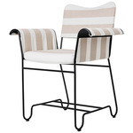 Tropique Outdoor Dining Chair - Black / Leslie Stripe 40