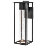 Coen Outdoor Dark Sky Wall Sconce - Black / Clear Seedy