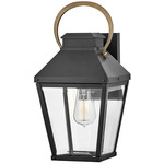 Dawson Outdoor Wall Sconce - Black / Clear Beveled