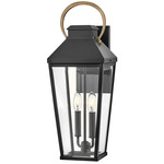 Dawson Outdoor Wall Sconce - Black / Clear Beveled