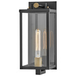 Catalina Outdoor Wall Sconce - Black / Clear
