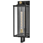 Catalina Outdoor Wall Sconce - Black / Clear