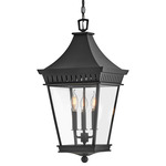Chapel Hill Outdoor Pendant - Museum Black / Clear
