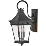 Chapel Hill Outdoor Wall Sconce - Museum Black / Clear