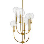 Alchemy Multi Tier Chandelier - Lacquered Brass / Clear