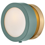 Mercer Wall Sconce - Sage Green / Etched Opal
