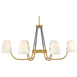 Aston Linear Pendant - Heritage Brass / Off White