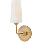 Lewis Wall Sconce - Heritage Brass / Natural