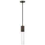 Facet Pendant - Black Oxide / Etched Glass